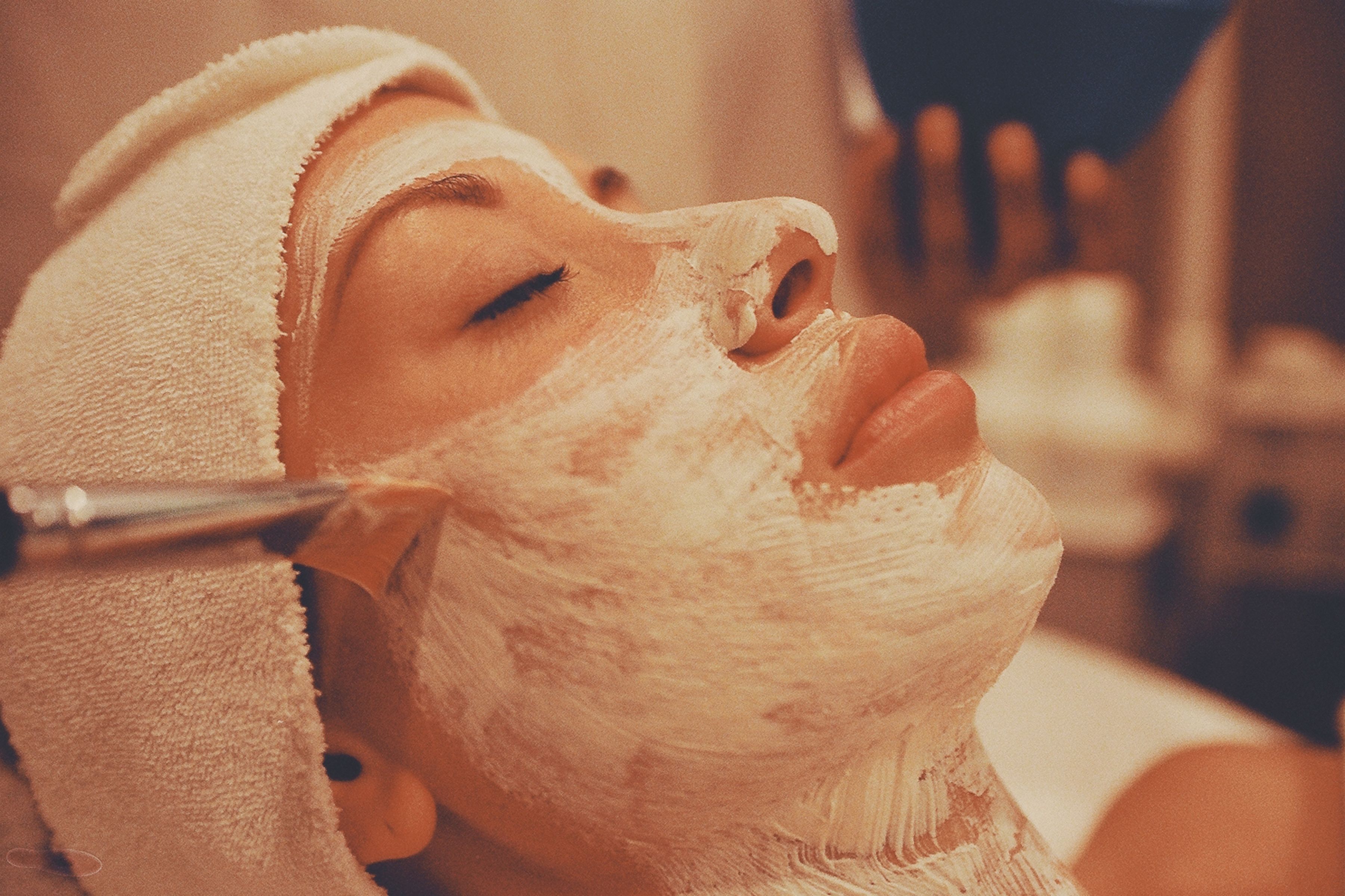 Relaxing spa facial treatment